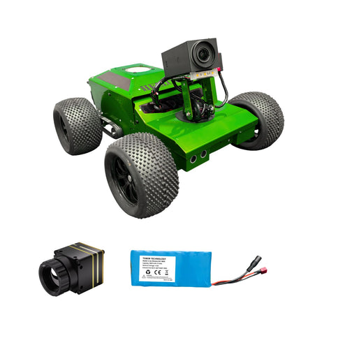 TOBOR Hellcat Optimus Fast Crawlspace Robot | 5x Optical Zoom Wired Inspection Camera for Rough Terrain