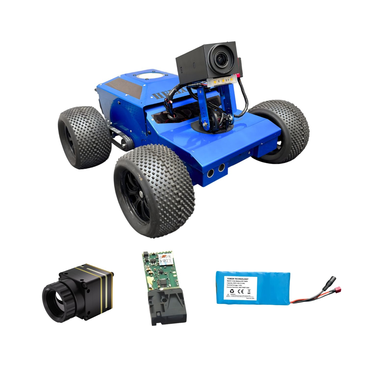 TOBOR Hellcat Optimus Fast Crawlspace Robot | 5x Optical Zoom Wired Inspection Camera for Rough Terrain