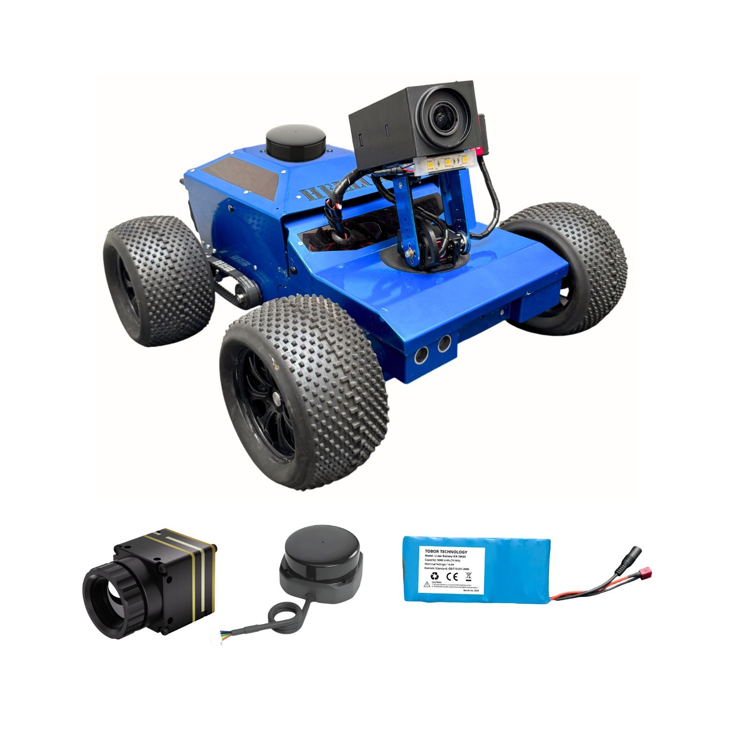 TOBOR Hellcat Optimus Fast Crawlspace Robot | 5x Optical Zoom Wired Inspection Camera for Rough Terrain