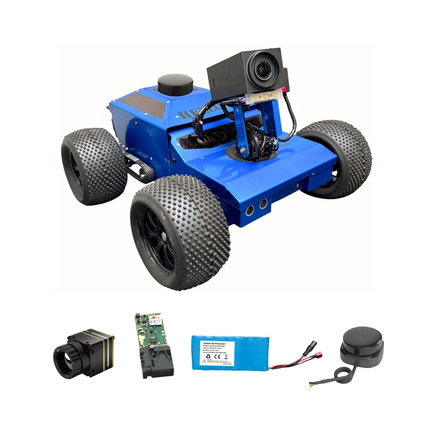 TOBOR Hellcat Optimus Fast Crawlspace Robot | 5x Optical Zoom Wired Inspection Camera for Rough Terrain