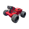Hellcat Xtreme red crawlspace inspection robot, side view with tilting camera