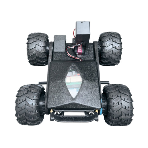 Overhead view of the Hellcat Xplorer matte black aluminum body and dual camera mount.