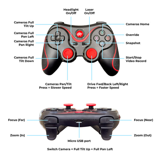 Professional Gamepad Controller for Xbot & Hellcat