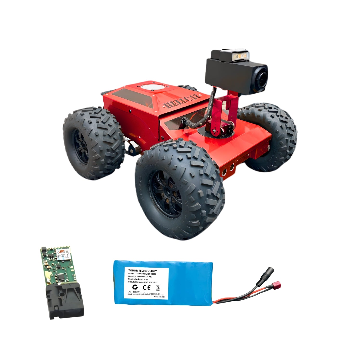 TOBOR Hellcat Optimus – Conquer Rough Terrain with Speed and Precision | Fast Crawlspace Robot with 5x Zoom Camera & Additional Wired Angle Camera