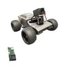 Robotic vehicle with camera on a white background