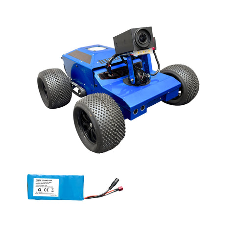 Blue Hellcat Optimus rugged remote camera with 8000mAh backup battery.