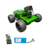 Green Hellcat Optimus inspection crawler with precision laser and backup battery.