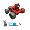 Red Hellcat Optimus inspection crawler with precision laser and backup battery.