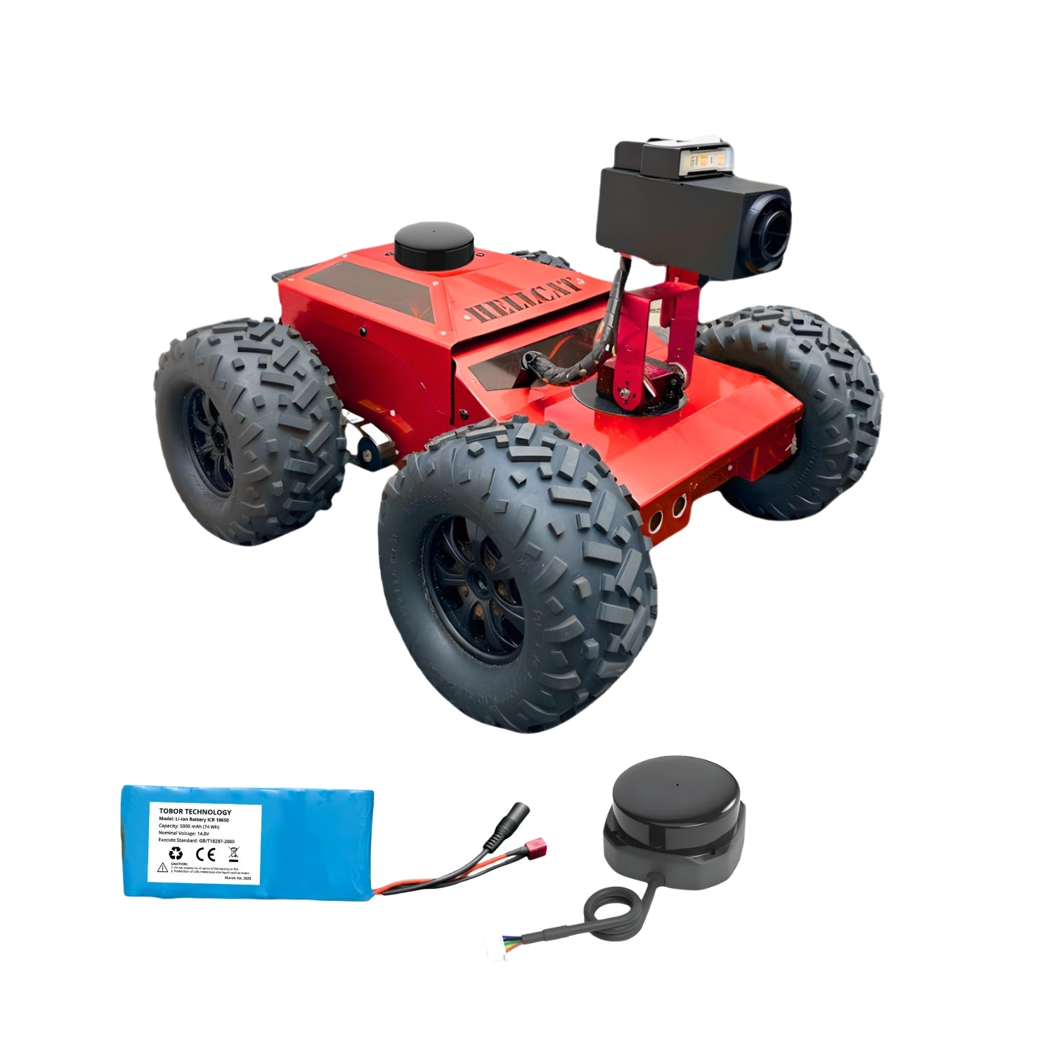 TOBOR Hellcat Optimus – Conquer Rough Terrain with Speed and Precision | Fast Crawlspace Robot with 5x Zoom Camera & Additional Wired Angle Camera