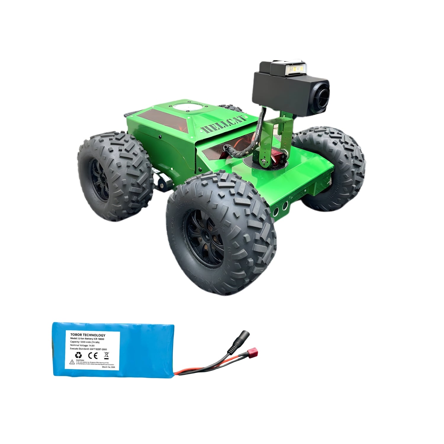 TOBOR Hellcat Optimus – Conquer Rough Terrain with Speed and Precision | Fast Crawlspace Robot with 5x Zoom Camera & Additional Wired Angle Camera