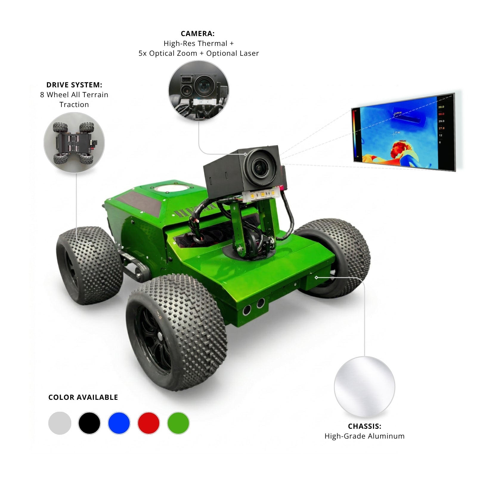 Tobor Hellcat Optimus Thermal Vision Pro 5x Zoom | Optional Laser for Professional Crawlspace Inspection