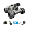 Robot chassis with components on a white background