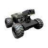 Robotic vehicle with large wheels on a white background
