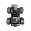 black robot inspection in white background
