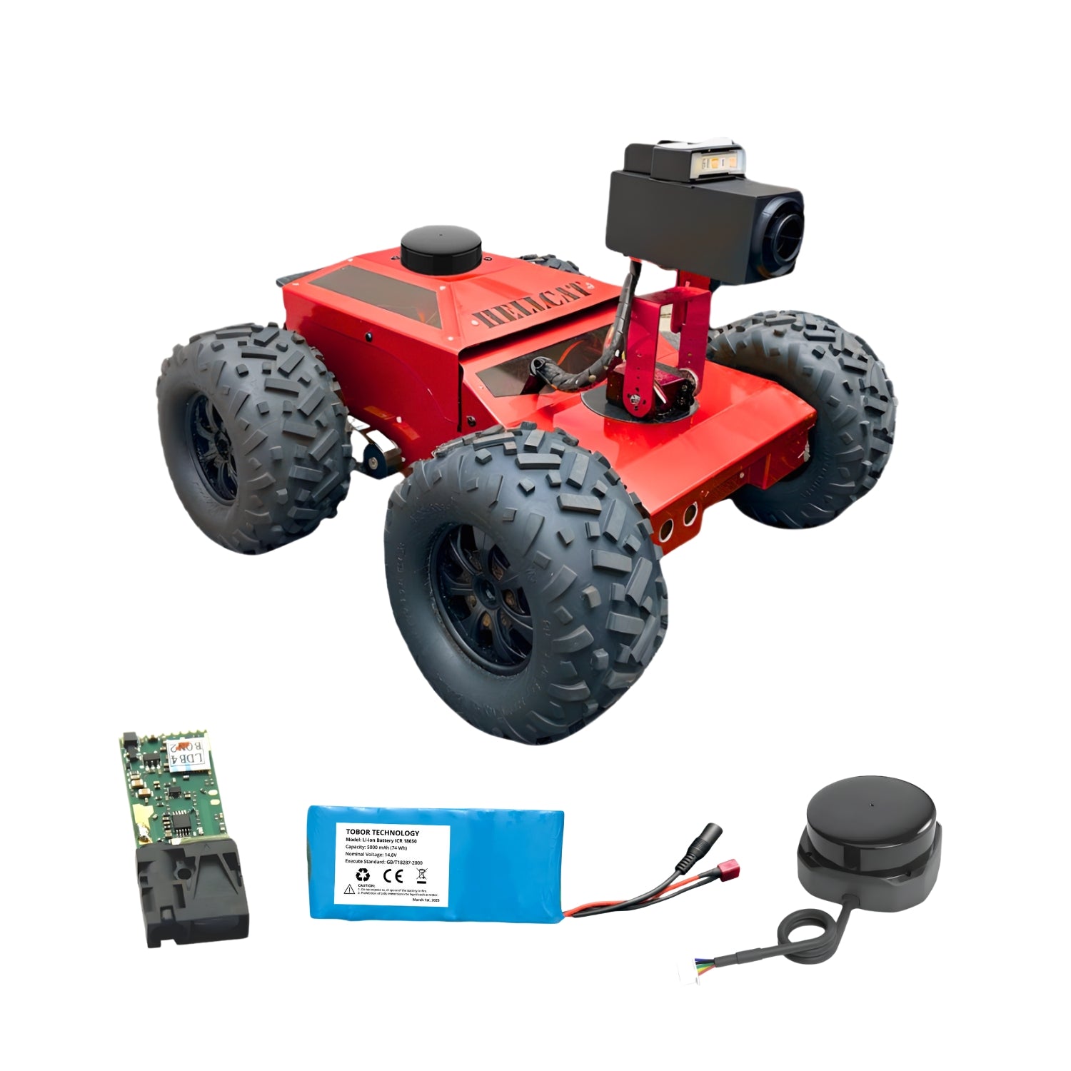 TOBOR Hellcat Optimus – Conquer Rough Terrain with Speed and Precision | Fast Crawlspace Robot with 5x Zoom Camera & Additional Wired Angle Camera